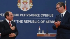 PREDSEDNICI SRBIJE I EGIPTA POSETILI IZLOŽBU Postavka posvećena diplomatskim odnosima dve zemlje