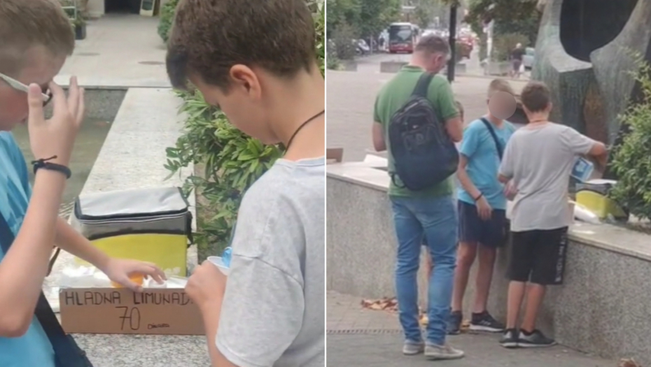 NEMAJU NI 10 GODINA, A VEĆ SU ZASUKLI RUKAVE Trojica dečaka u centru Beograda prodaju limunadu, a evo zbog čega bi svako od nas trebalo da je kupi