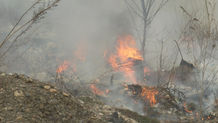 VELIKI POŽAR KOD TOPOLE Gori nisko rastinje i deo šume, oštećeni i objekti  (FOTO)