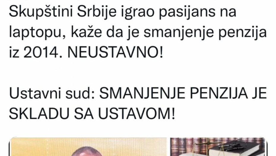 IGRAO PASIJANS U SKUPŠTINI A DANAS GLUMI DA JE USTAVNI SUD! Milivojević pokušao masno da slaže o penzijama, ali ga je zakucala surova istina iz 2014. godine