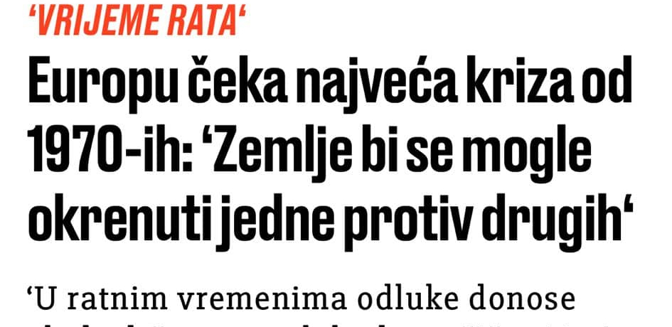 VUČIĆ JE ODAVNO UPOZORAVAO NA SVE OVO Evropu čeka najteža zima od 1970-ih, države EU bi mogle da se okrenu jedna protiv druge