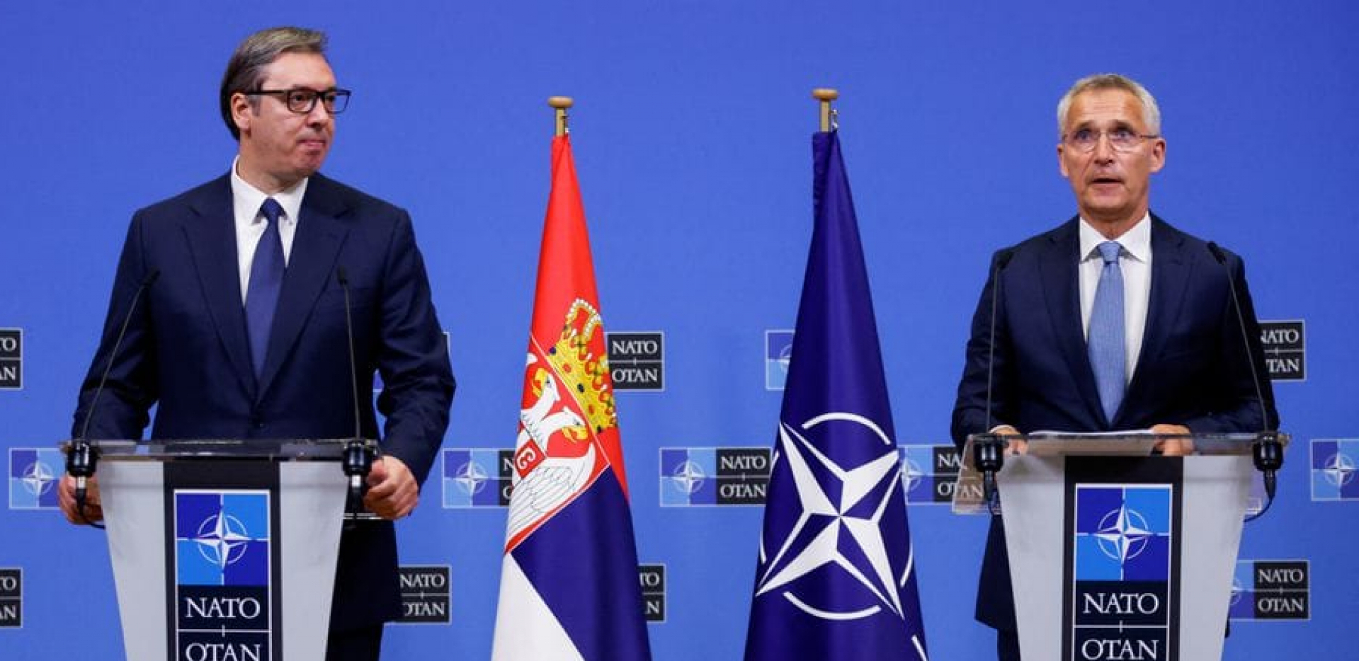 OBRAĆANJE VUČIĆA I STOLTENBERGA U BRISELU "Imamo 4.000 vojnika na Kosovu koji su spremni da deluju!" (VIDEO)