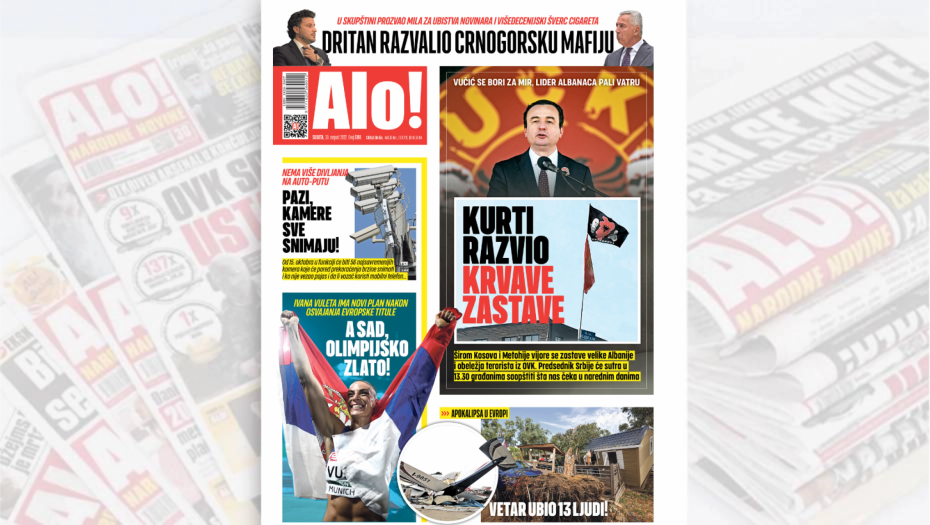 VUČIĆ POKUŠAVA DA SAČUVA MIR, DOK LIDER ALBANACA PALI VATRU Kurti razvio krvave zastave OVK!