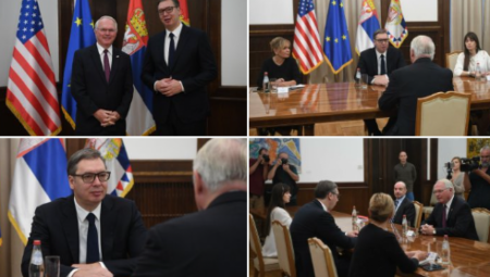 KONKRETAN I SADRŽAJAN RAZGOVOR Predsednik Vučić se sastao sa američkim ambasadorom (FOTO)