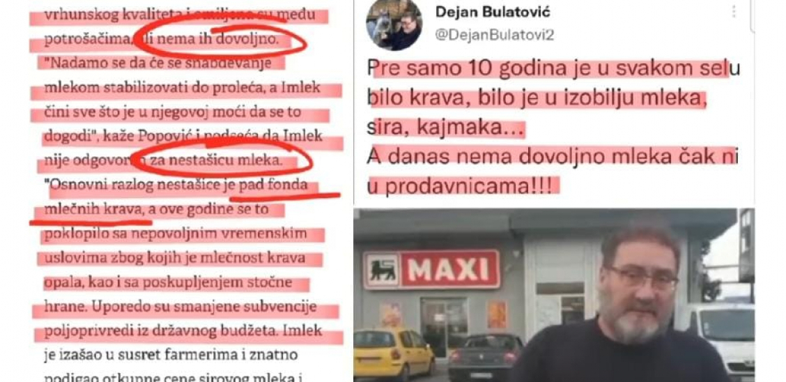 UMESTO DA SE POKRIJU UŠIMA I ĆUTE, BIVŠI REŽIM PRIČA O NESTAŠICAMA MLEKA! (VIDEO)