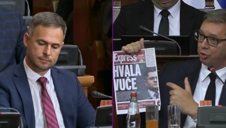 PREDSEDNIK ŽESTOKO ODGOVORIO ALEKSIĆU:  Ne razumem albanski, ali ovo "Hvala Vuče" razumem (FOTO)