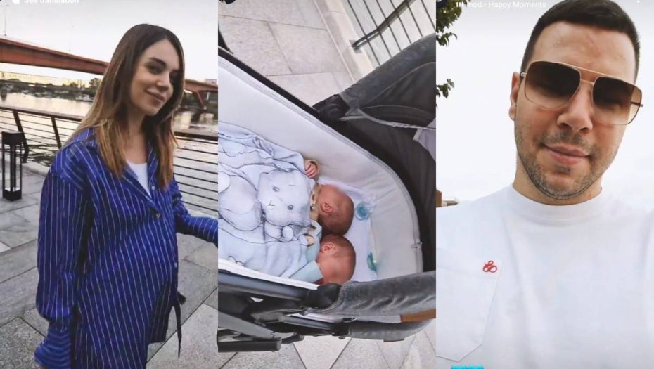 VELIKI DAN ZA NJIH Ivana Pavković i Petar Mitić krstili blizance, mama se odmah latila mikrofona (FOTO)