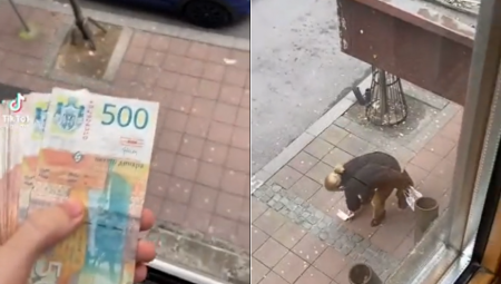 SRBI POBESNELI ZBOG OVOG VIDEA Momak bacao pare kroz prozor da ponizi ljude i uz ogavne komentare snimao reakciju prolaznika