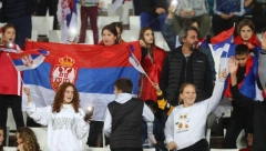 KAKVA PODRŠKA ZA "ORLOVE" Sjajnu atmosferu napravili su Srbi u Oslu (VIDEO)