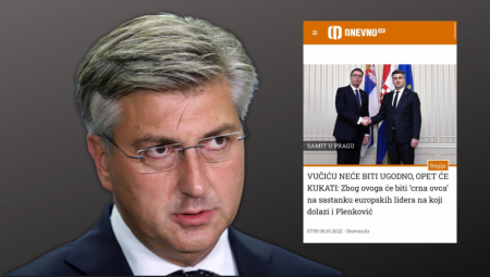USTAŠA PLENKOVIĆ PREKO SVOJIH MEDIJA PRETI VUČIĆU: "Neće ti biti ugodno u Pragu!"