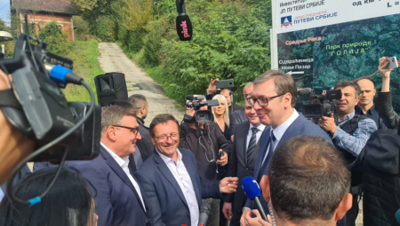VUČIĆ U RAŠKOM I MORAVIČKOM OKRUGU Obilazak rekonstruisanog lokalnog puta Pridvorica - Devići (FOTO/VIDEO)