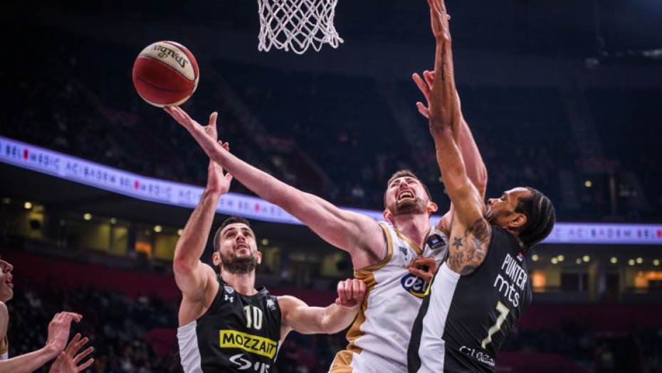 STUDENTI OPASNO NAMUČILI CRNO-BELE Partizan zabrinuo navijače na trenutak, mučio se protiv Studentskog centra, ali u poslednjoj deonici slomio otpor Podgoričana