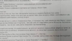 TERORISTI PRETE NOVOM SADU, TAKTIČKI IZABRANE LOKACIJE? Evo kako izgleda jezivi mejl (FOTO)