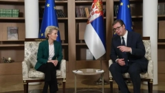 ZAVRŠEN SASTANAK U BEOGRADU Predsednik Vučić se oglasio posle razgovora sa fon der Lajen (FOTO)