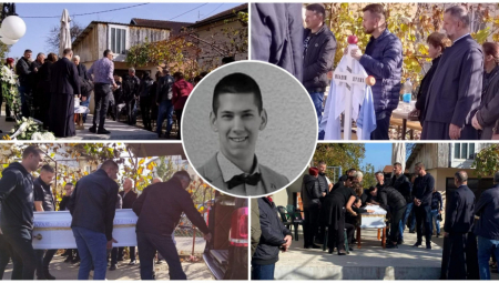 SVEŠTENIK POZVAO PRISUTNE DA SE POSLEDNJI PUT OPROSTE OD MLADENA (22) Počelo opelo, gorki krici majke odjekuju ispred porodične kuće: „Sada si u bijeloj kući“ (FOTO)