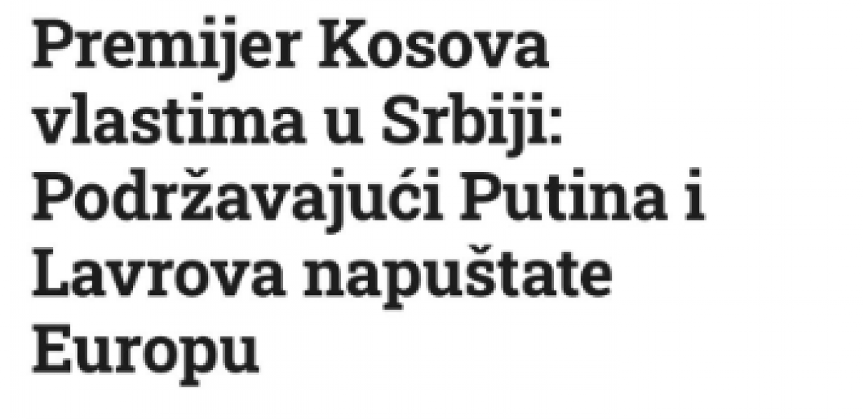 JEDVA DOČEKALI! Ustaški mediji se udružili sa Kurtijem, sve je dobro dok je protiv Srbije!