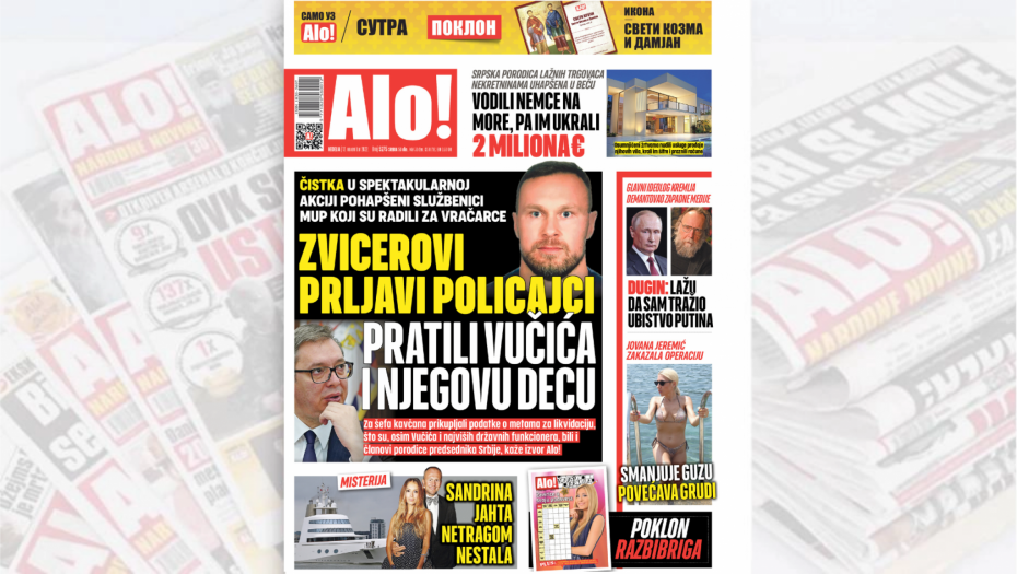 ČISTKA U spektakularnoj akciji pohapšeni službenici MUP koji su radili za vračarce: Zvicerovi prljavi policajci pratili Vučića i njegovu decu