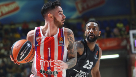 DRAMA PRIPALA ZVEZDI Crveno-beli umalo od gotovog napravili veresiju, izdigli se posle lošeg trećeg perioda i srušili Asvel na debiju Duška Ivanovića