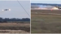 JEZIV SNIMAK PRINUDNOG SLETANJA RUSKOG RATNOG AVIONA Sevaju vatra i varnice, SU-25 pretrpeo veliku ptetu (VIDEO)