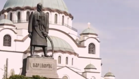 DAN OSLOBOĐENJA BEOGRADA Vuk Mirčetić položio venac na spomenik Karađorđu na Svetosavskom platou