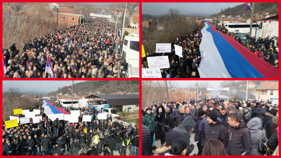 ZAVIJORILA SE SRPSKA TROBOJKA DUGA 250 METARA! Završen skup u Rudaru: Kada nepravda postane zakon - otpor je obaveza (FOTO/VIDEO)