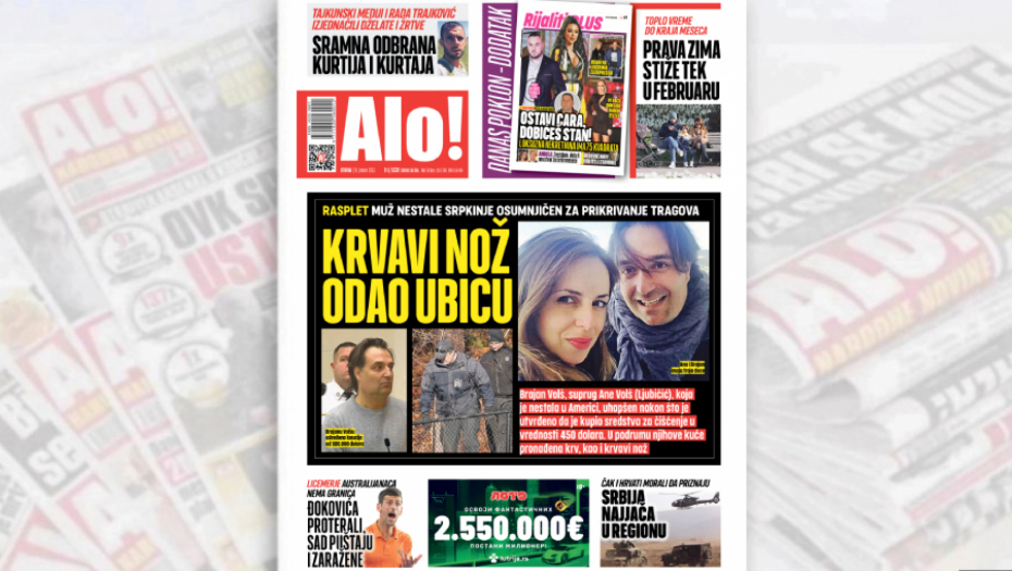 RASPLET Muž Srpkinje osumnjičen za prikrivanje tragova: Krvavi nož odao ubicu!