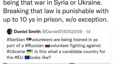 "JOŠ JEDAN PRIMER PROPAGANDE PROTIV SRBIJE" Srbija zabranjuje građanima da učestvuju u sukobima u svetu!