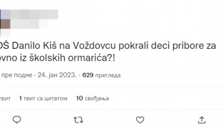 UKRADENI PRIBOR ZA LIKOVNO STOJI KOD PORTIRA! Tviter pravdoljupci prave više štete nego koristi