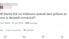 UKRADENI PRIBOR ZA LIKOVNO STOJI KOD PORTIRA! Tviter pravdoljupci prave više štete nego koristi