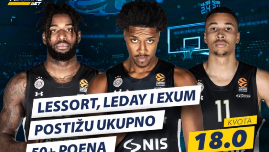 Košarkaški dan na AdmiralBetu, bonus, freebet i Partizan SPECIJAL! Kvota na LeDeja je 30!