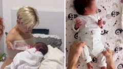 "SRBIJA TI SE DO PODA KLANJA, LAVICE" Dejana Bačko stopalima oblači ćerkicu, postala je mama sa krilima