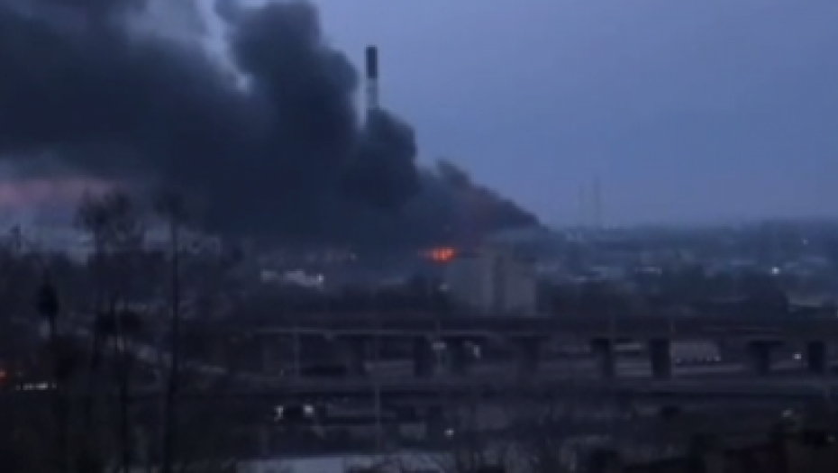 GORI KIJEV Prvi snimci bombardovanja ukrajinske prestonice (VIDEO)