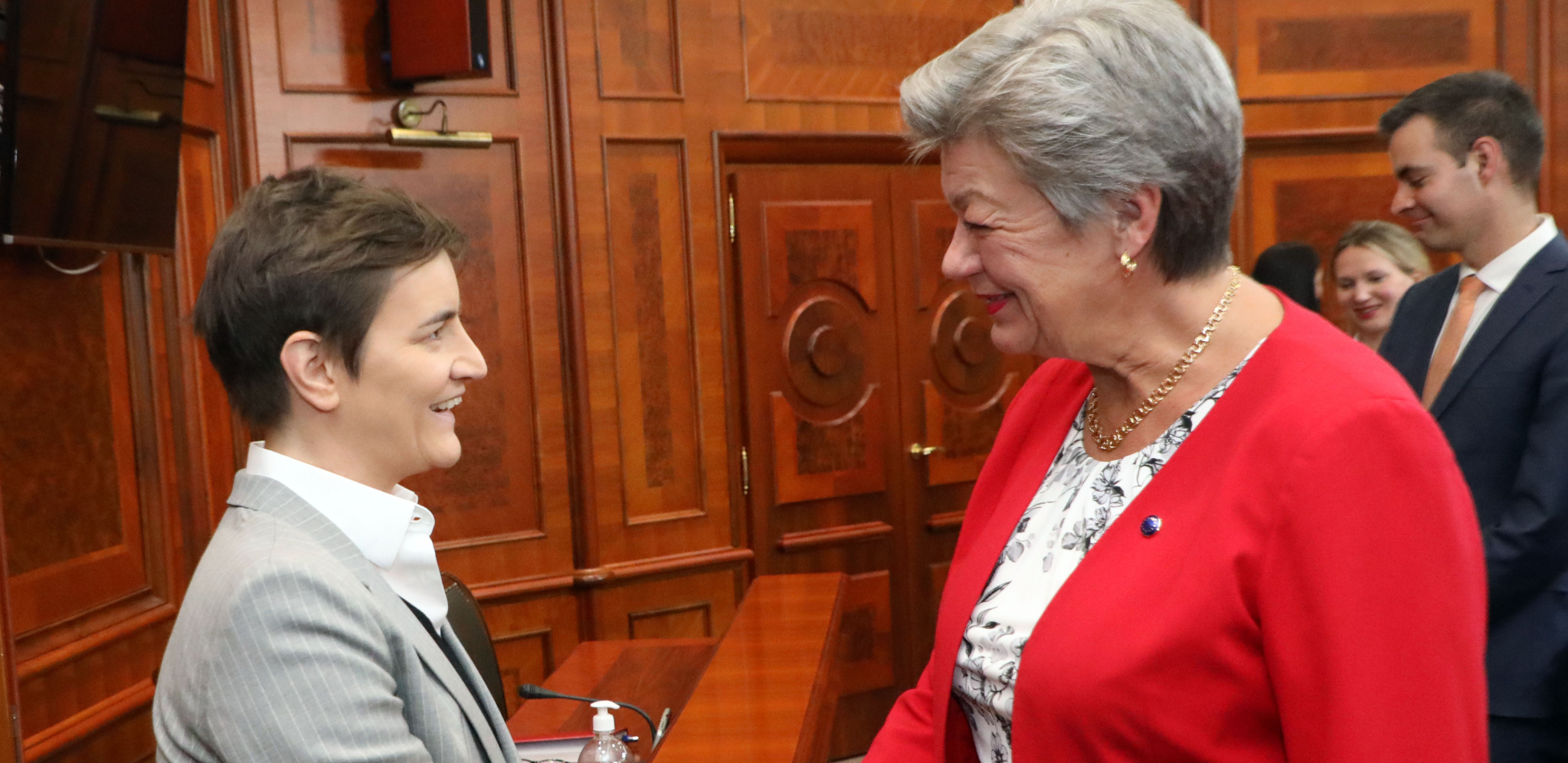 SRBIJA DOPRINELA SMANJENJU MIGRATORNOG PRITISKA U EU Premijerka Brnabić sastala se sa Ilvom Johanson