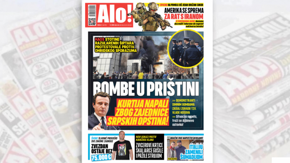 U PRIŠTINI HAOS, ŠIPTARI BACAJU BOMBE ZBOG ZSO!