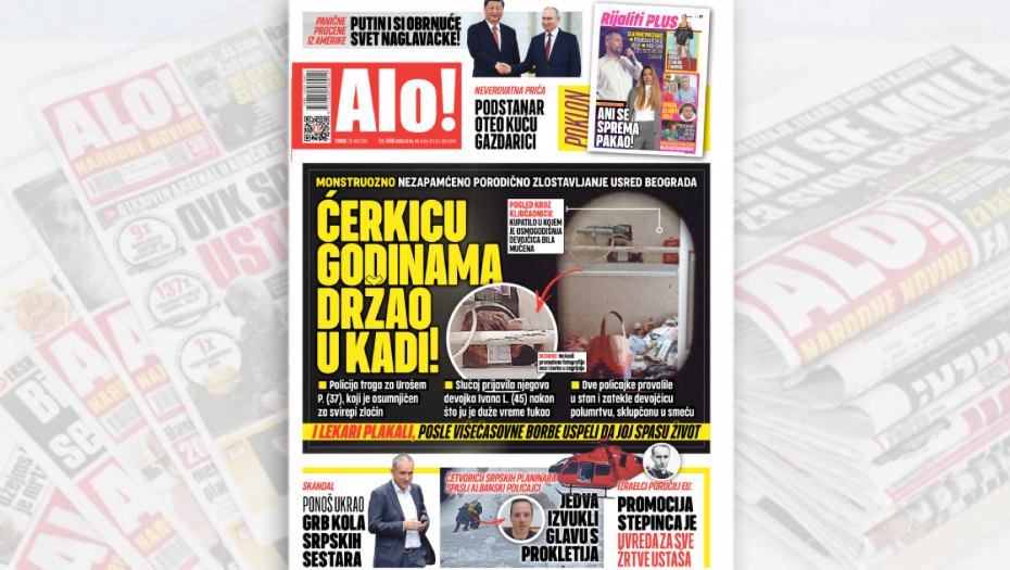 ĆERKU (8) DRŽAO ZAROBLJENU U KADI! Nezapamćeno porodično zlostavljanje usred Beograda