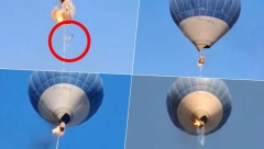 KAMERE SNIMILE HOROR! Požar u balonu, u panici skakli u smrt sa 100 metara visine!