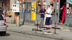 KO HOĆE, NAĐE NAČIN! Ovako se peče prase ispred prodavnice
