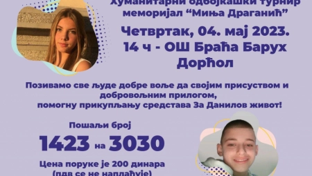 Memorijalni turnir „Minja Draganić“: Sećanje na devojčicu čija sudbina je potresla celu Srbiju i poziv za pomoć Danilu Šukoviću