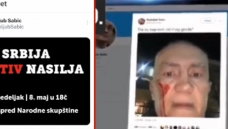 SAPLEO SE, PA IZMIŠLJAO Lakrdija, na protest protiv nasilja poziva čovek koji je lagao da je napadnut (VIDEO)
