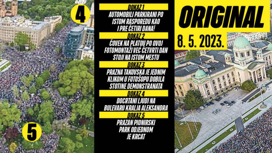 FOTOŠOP MITING Skandalozno! Đilas priznao da su opozicionari docrtavali ljude na fotografijama s protesta