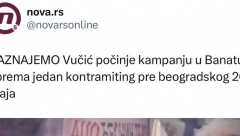 NOVA LAŽ TAJKUNSKOG MEDIJA: "VUČIĆ ORGANIZUJE KONTRAMITING" Nova S ponovo obmanjuje narod