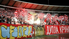 FEŠTA NA "MARAKANI" Trubači ispred stadiona nakon Zvezdine duple krune (VIDEO)