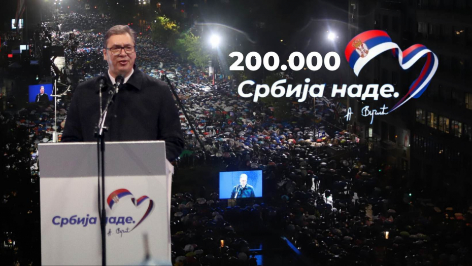 VUČIĆ SE OBRATIO NARODU SRBIJE! Najveći skup u istoriji naše zemlje: BESKRAJNO VAS VOLIM! (FOTO/VIDEO)