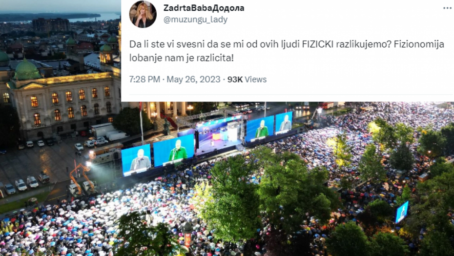 LAŽNE DEMOKRATE STRAVIČNO VREĐAJU GRAĐANE SRBIJE "Da li ste svesni da se mi od ovih ljudi fizički razlikujemo!?" (FOTO)