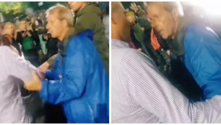 OBRAČUN OBEZBEĐENJA N1 SA POSLANIKOM DSS-A Umalo izbila tuča, nemile scene na protestu "protiv nasilja" (VIDEO)