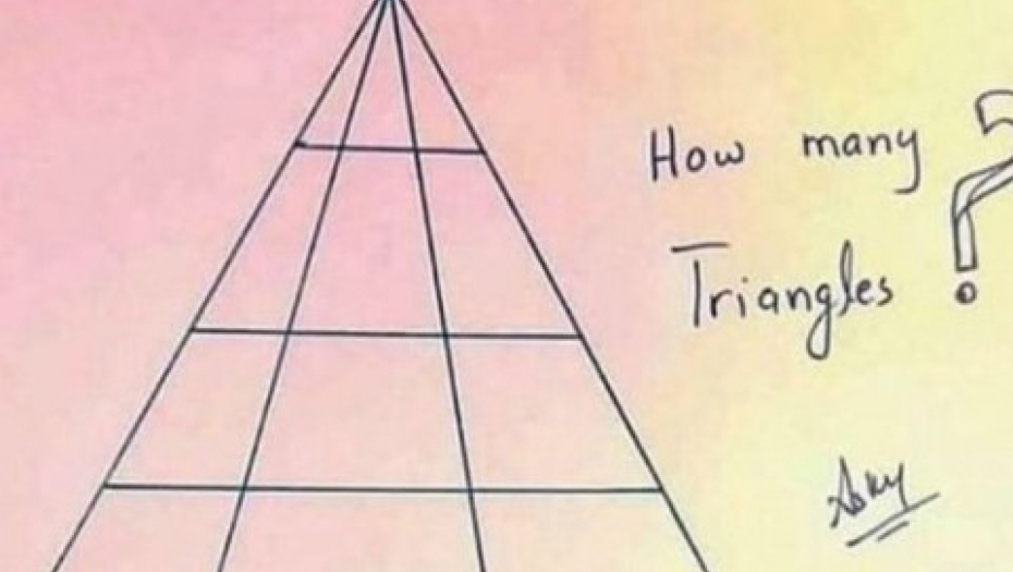 DELUJE PROSTO ALI MNOGI SE PREVARE Ako znate koliko tačno ima trouglova vaš IQ je preko 120