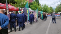 Rudari Trepče stigli ispred opštine u Zvečanu