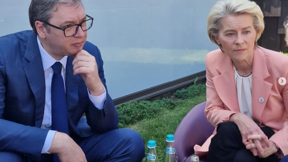 VUČIĆ SA FON DER LAJEN Delimo posvećenost zajedničkoj budućnosti, miru i stabilnosti