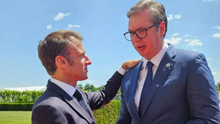 VUČIĆ RAZGOVARAO SA MAKRONOM Izrazio sam zabrinutost zbog najnovije eskalacije nasilja na Kosovu i Metohiji