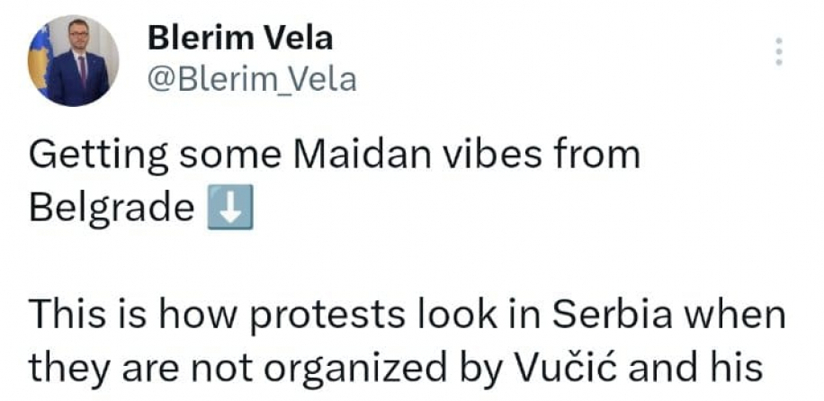 ŠEF KABINETA VJOSE OSMANI PORUČIO: Ponosim se ljudima koji protestuju u Beogradu, sve mi miriše na Majdan i vrlo sam zadovoljan zbog toga!